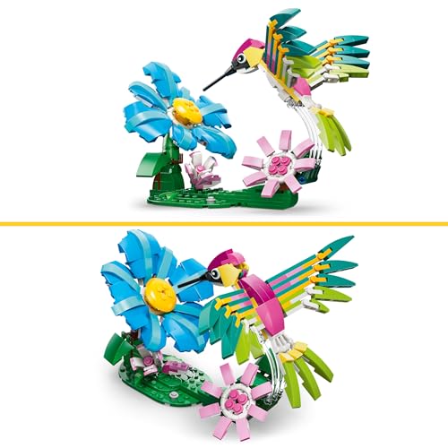 Image of LEGO Creator 3 in 1 Wild Animals: Colorful Hummingbird - Rebuilds into a Butterfly or Fish - 31384