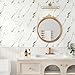 Wallercity White/Gold Marble Contact Paper for Countertop Matte Marble Peel and Stick Countertops Wallpaper for Kitchen Bathroom Vinyl Self Adhesive Wallpaper for Cabinets Shelf Liner 15.8'' x78.7''