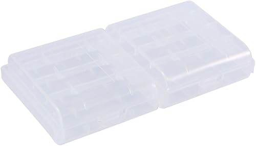 Caja de almacenamiento multifuncional para batería de 10 uds, caja de almacenamiento transparente de plástico duro, caja de almacenamiento para