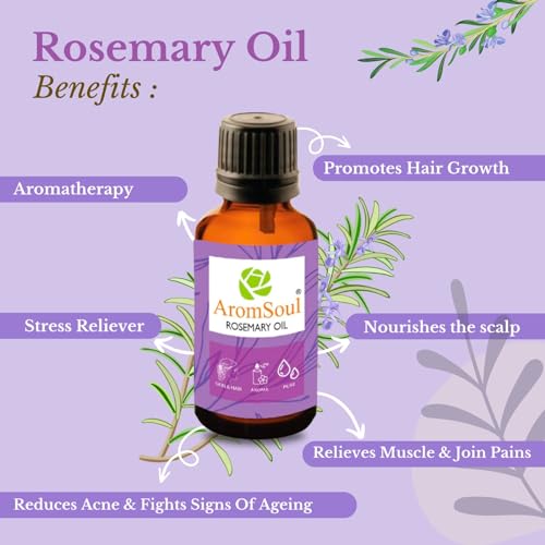 Image of Premium Rosemary Essential Oil 30 ml 100% Natural & Pure | Therapeutic & Aromatherapy Grade |