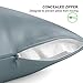 Eye Lash Design 100 Percent Mulberry Silk Pillowcase, Queen Size (1 Pack,Heze Blue)