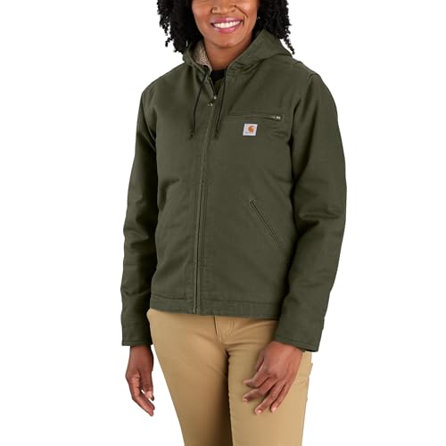 Carhartt Women's Loose Fit Washed Duck Sherpa Lined Jacket - Image 3