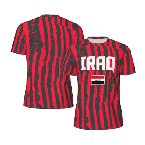 DABOYOZHZH Iraq Flag Cool Iraqans (51) Sports Jersey Mesh T-Shirt 3D Print for Running Cycling Soccer Tennis Fitness Climbing Shirts