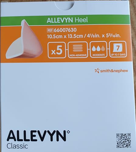 Allevyn Non Adh Heel pack 5 pansement anatomique Smith & Nephew pour escarres et plaies du talon