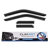 CLIM ART Incredibly Durable Rain Guards for Ford F150 2015-2022 SuperCab, Original Tape-on Window...