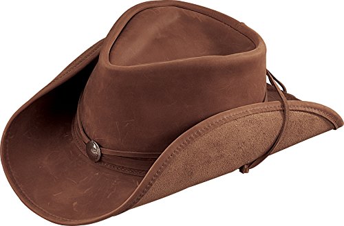 Henschel Walker Lightweight Leather, Shapeable Brim & Conche Band, Brown, Medium