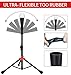 FDLS Baseball Batting tee for Adults and Youth Teens, Portable Tripod Stand Base Tee Easy Adjustable Height 26 to 39 inches for Hitting Training Practice, with 2 Rubber Tops & Carrying Bag