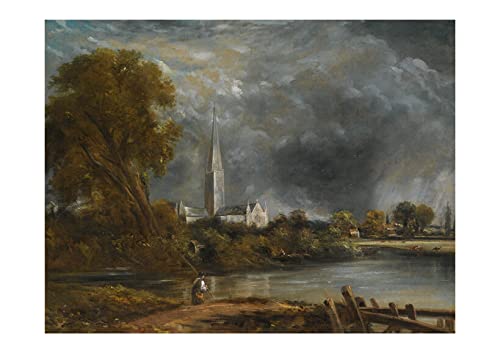 Affiche de la cathédrale de Salisbury par John Constable grand format encadré Spiffing Prints