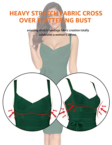 Image of meilun Womens Rayon Belt Detail Bandage Bodycon Party Dress