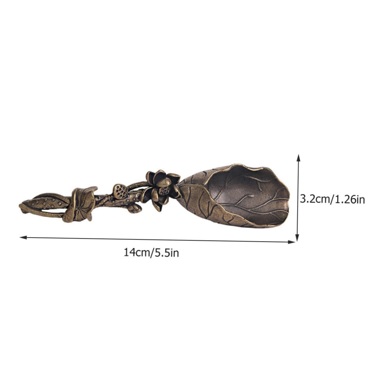 HAKIDZEL Lotus Shaped Tea Scoop Elegant Decorative Spoon for Tea Lightweight and Portable Tea Spoon for Home and Office Teaware Adornment Kitchen Accessory