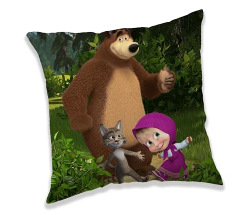 Jerry Fabrics Mascha und der Bär Kissen Dekokissen 40 x 40 cm
