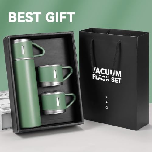 Image of Xanthos-500 ml Stainless Steel Vacuum Insulated Flask with Cup & Handle, Double Wall Hot & Cold Water Bottle, Thermos for Tea Coffee, Travel Bottle for Office, Home & Outdoor (Pastel Green)