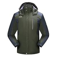 YOUCAI Veste Ski Snowboard Homme Femme - Parka Coupe-Vent Doublée Polaire Avec Capuche Amovible, Résistante Eau