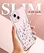 GVIEWIN for iPhone 15 Case, [3 in 1] with Screen Protector & Camera Lens Protector, Clear Soft Shockproof Slim Fit Floral Phone Cover for Women Girls 2023 6.1