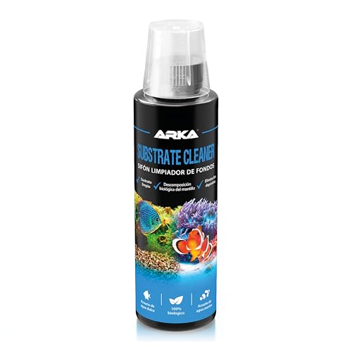Limpiador Fondo Acuario 236 ml – ARKA Substrate Cleaner – 100% biológico con bacterias vivas – Elimina Lodo, restos y Suciedad – sin sifón ni Tubo – Agua Clara en Dulce y Marino