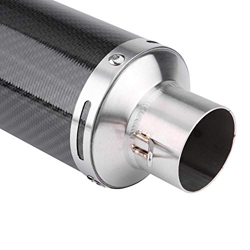 Motorrad Auspuffrohr, 51mm Universal Motorrad Modifiziert Real Bright Carbon Auspuffrohr mit DB Killer motorrad auspuff