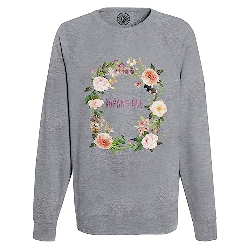Sweat shirt homme romantique avec dessin couronne de fleurs en coton confortable