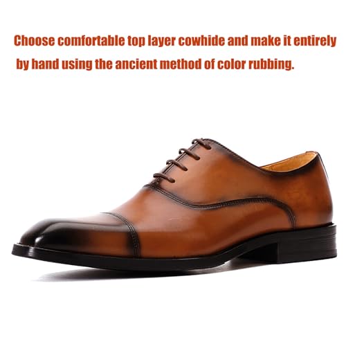 Men's Premium Dress Shoes Handcrafted Leather Business Casual Oxfords for Weddings, Office and Daily Wear2