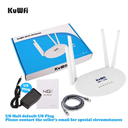 Kuwfi 4G Lte Router With Sim Card Slot, 300Mbps Unlocked Wireless Wifi Internet Routers With 4Pcs Non-Detachable Antennas For Usa/Ca/Mx[Not For Verizon] #TOP5