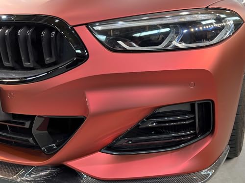 Image of ColorFusion PPF by VViViD, Satin Stealth Chrome Red Dry Apply PPF Vinyl Car Wrap Roll 1ft x 5ft