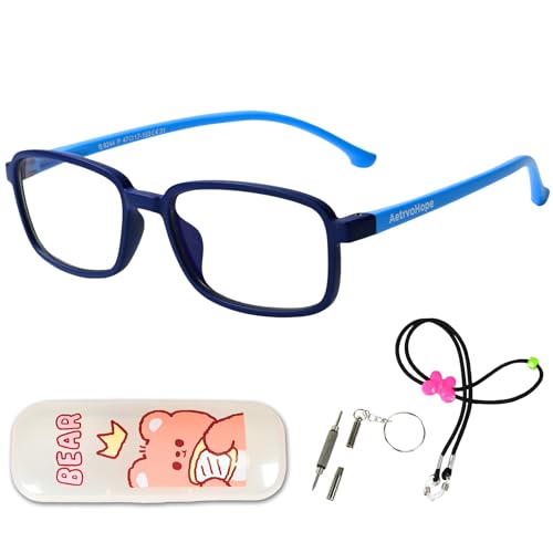 Image of Ultra-Light Blue Light Blocking Glasses with Case for Kids and Teens,Anti Eyestrain &UV400