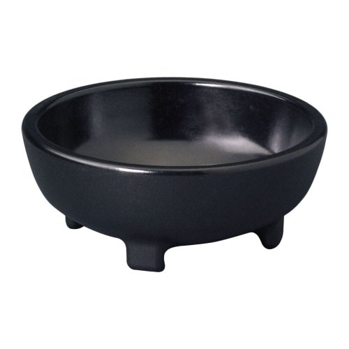 Gessner 0354 BLACK Melamine 4 Oz. Molcajete Bowl - 48 / CS