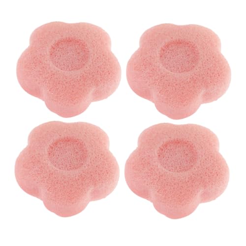 SAFIGLE 4 Esponjas Para Lavar El Rostro Exfoliantes Color Rosa
