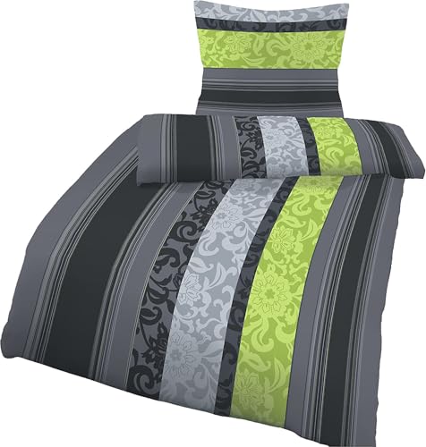 Soma Biber Bettwäsche Set, 100{f7f486622bb4b4185a4a7439ed546b1eaa0a003270a0de5cdee3878799c47418} Baumwolle, Reißverschluss, 135x200 cm oder 155x220 cm, mit Kopfkissenbezug 80x80 cm (grün grau Boho Barock, 135 x 200 cm + 80 x 80 cm) Soma Biber Bettwäsche Set, 100{f7f486622bb4b4185a4a7439ed546b1eaa0a003270a0de5cdee3878799c47418} Baumwolle, Reißverschluss, 135x200 cm oder 155x220 cm, mit Kopfkissenbezug 80x80 cm (grün grau Boho Barock, 135 x 200 cm + 80 x 80 cm)