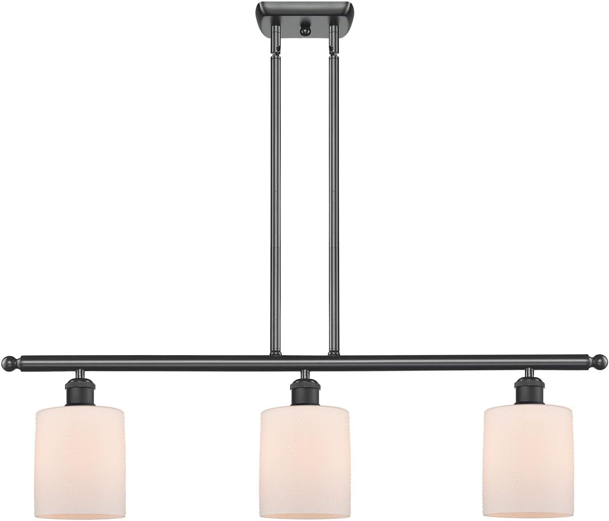 Innovations 516-3I-BK-G111-LED 3 Island Light Vintage Dimmable LED, Matte Black
