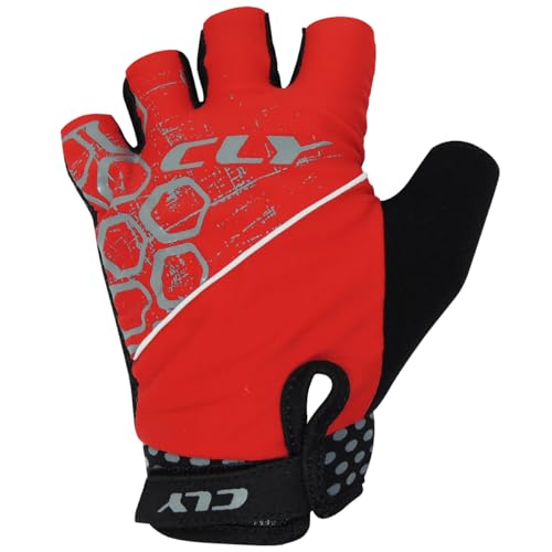 Luva Ciclismo Cly Meio Dedo Aerada Vermelho (G)