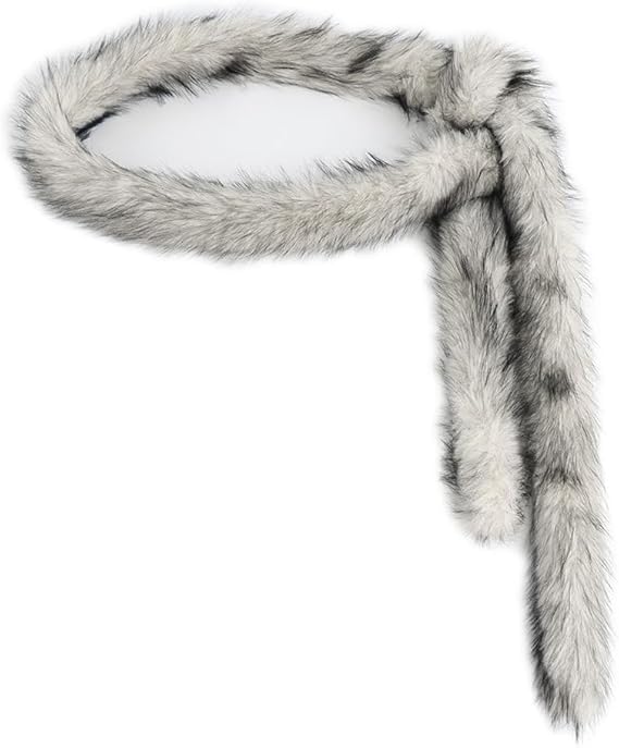 Women Fuzzy Faux Fur Belt Punk Waistband Winter Plush Furry Long Waist Chain Strap Party Street Dance Costume Accessory