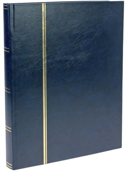SAFE album per francobolli/raccoglitore nr. 115 Premium 32 pagine bianche con goffratura dorata sulla copertina color blu