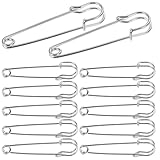 AKOOSY 150 Unidades Large Heavy Duty Metal Safety Pins For Clothing Quilting Crafts Sturdy Wear-Resistant Brooch Clips For DIY Sweaters Scarves Blankets