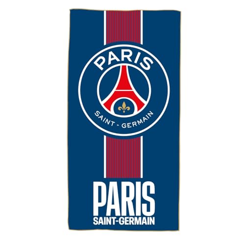 OMYDREAM PSG Prince Serviette de Bain et de Plage | Doux & Ultra-Absorbant | Oeko-TEX | 70x140 cm | Microfibre (Bleu)
