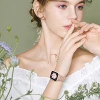 AMSKY 3 Stück Floral Gravierte Band Kompatibel mit Apple Watch Armband – Ansicht 6