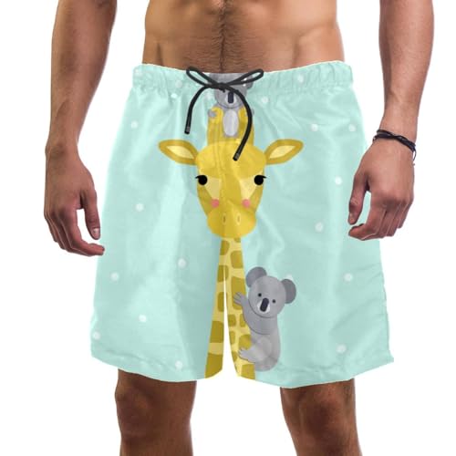 Pantalon court de plage respirant imprimé animaux jungle
