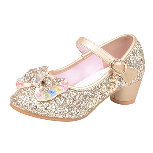 Shoes for Girls, 5-13 Years Infant Kids Baby Girls Pearl Crystal Bling Bowknot Single Princess Shoes Sandals