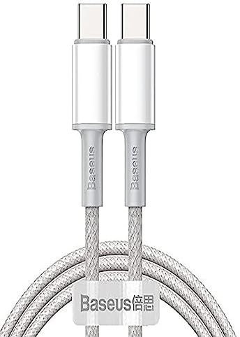 Baseus High Density Braided Fast Charging Data Cable Type-C to Type-C 100W 1M (Black) (White)