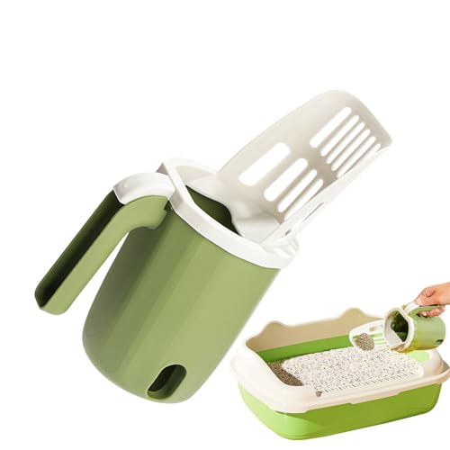 Paletta per lettiera per gatti, con scomparto per sacchetti per escrementi di animali domestici, strumento di pulizia leggero per proprietari di gatti principianti, appartamenti, casa, esterni,