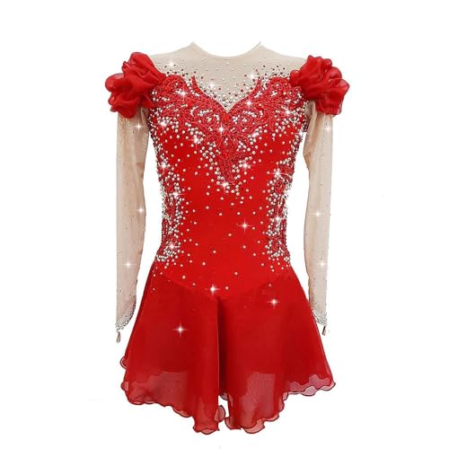 Robe de patinage artistique femme costume gymnastique fille justaucorps