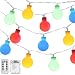 DecorNova Globe Lights, Battery Operated Fairy Ball String Lights with 3 AA Battery Case, Remote Control & 8 Modes for Christmas Party Wedding Bedroom Decorations, 30 LEDs 13 Feet, Multi Color
