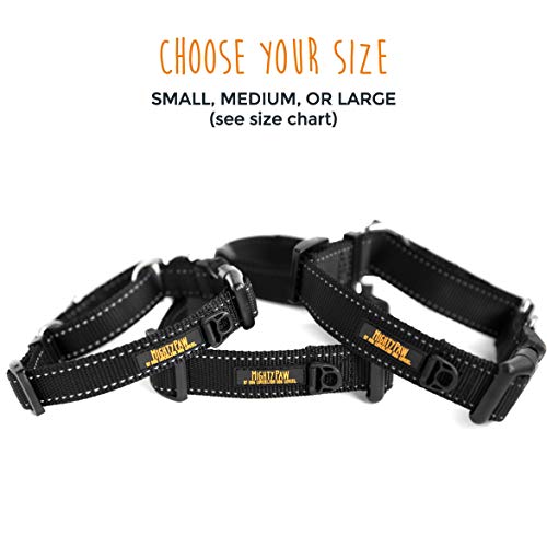 Mighty Paw Martingale Nylon Training Collar. Our Trainer Approved Limited Slip Collar. Modified Cinch Collar For Controlled Force For Optimal Training. Reflective Stitching To Keep Your Dog Safe! #TOP3