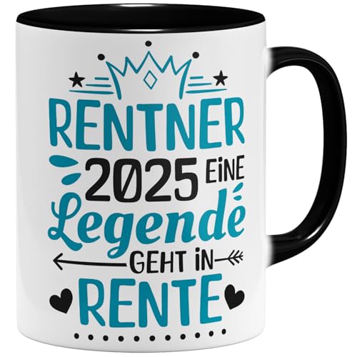 OM3® witzige Rentner Kaffee-Tasse mit Spruch - Rente 2025 -