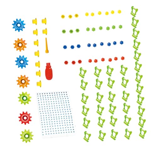 Milisten 1 Set DIY Wheel Chain for Creative Assemble Disassemble Gear Chain Plate Toolbox Skill Development for Imagination