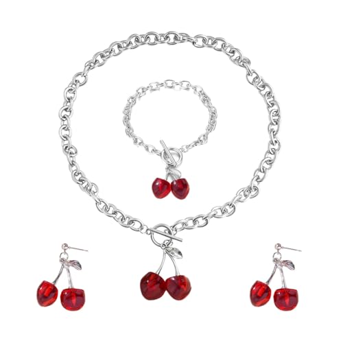 Specifiche: Il set comprende un paio di orecchini a bottone, un bracciale e una splendida collana. Collana: lunghezza catena: 43,5 cm, pendente: 2,5 x 3 cm. Bracciale: lunghezza catena: 19,5 cm. Orecchini: pendente: 2,5 x 3 cm. I materiali leggeri e ipoallergenici garantiscono un elevato comfort e sono perfetti per un uso prolungato.