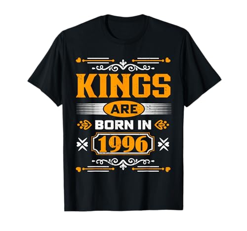 29th Birthday Gifts Kings Are Born In 1996 29 Years Old Camiseta