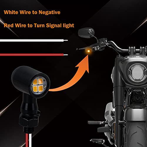 Image of Led Turn Signal Lights Universal Mini Size Blinkers Front Motorcycle Indicator Compatible with Harley Honda Kawasaki Suzuki Triumph Yamaha