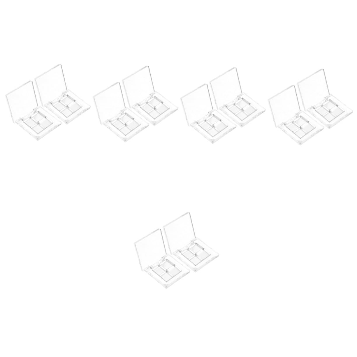 PartyKindom 10 Sets Empty Makeup Palette Box DIY Eyeshadow Palette Goth Makeup Set Refillable Eyeshadow Pans Small Cosmetic Pans