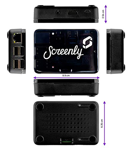 Screenly Digital Signage Player - 2021 US RPi3 Model B+ Edition - Plug and Play Digital Signage Platform