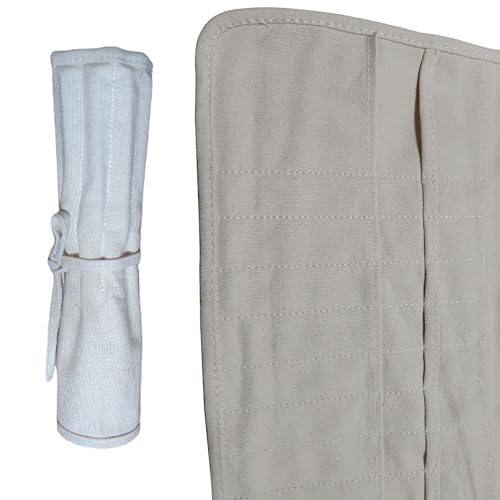 Image of Canvas Art Paint Brush Holder & Organizer Roll-Up Case, 22 Pockets, beige